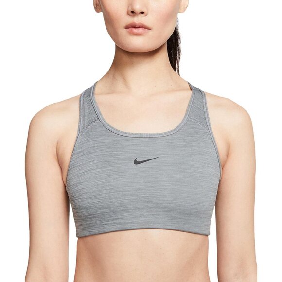 Nike Women's DRI-FIT Racerback Grey Sports Bra Comfy Activewear Sport Size L - Picture 1 of 10